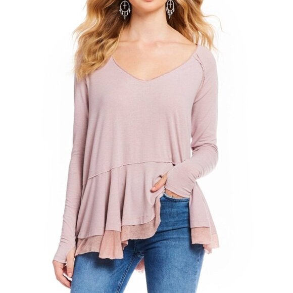 Free People We the Free Tangerine Tee In Mauve - Picture 7 of 12